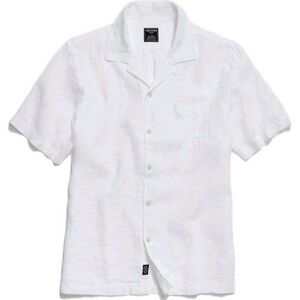 Todd Snyder x Baird McNutt Irish Linen White Button Down Short Sleeve Resort